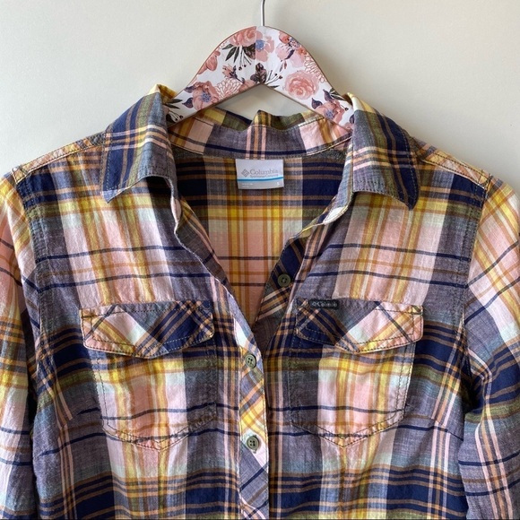 COLUMBIA Camp Henry Long Sleeve Plaid Button Shirt! Small Womens - Picture 3 of 9